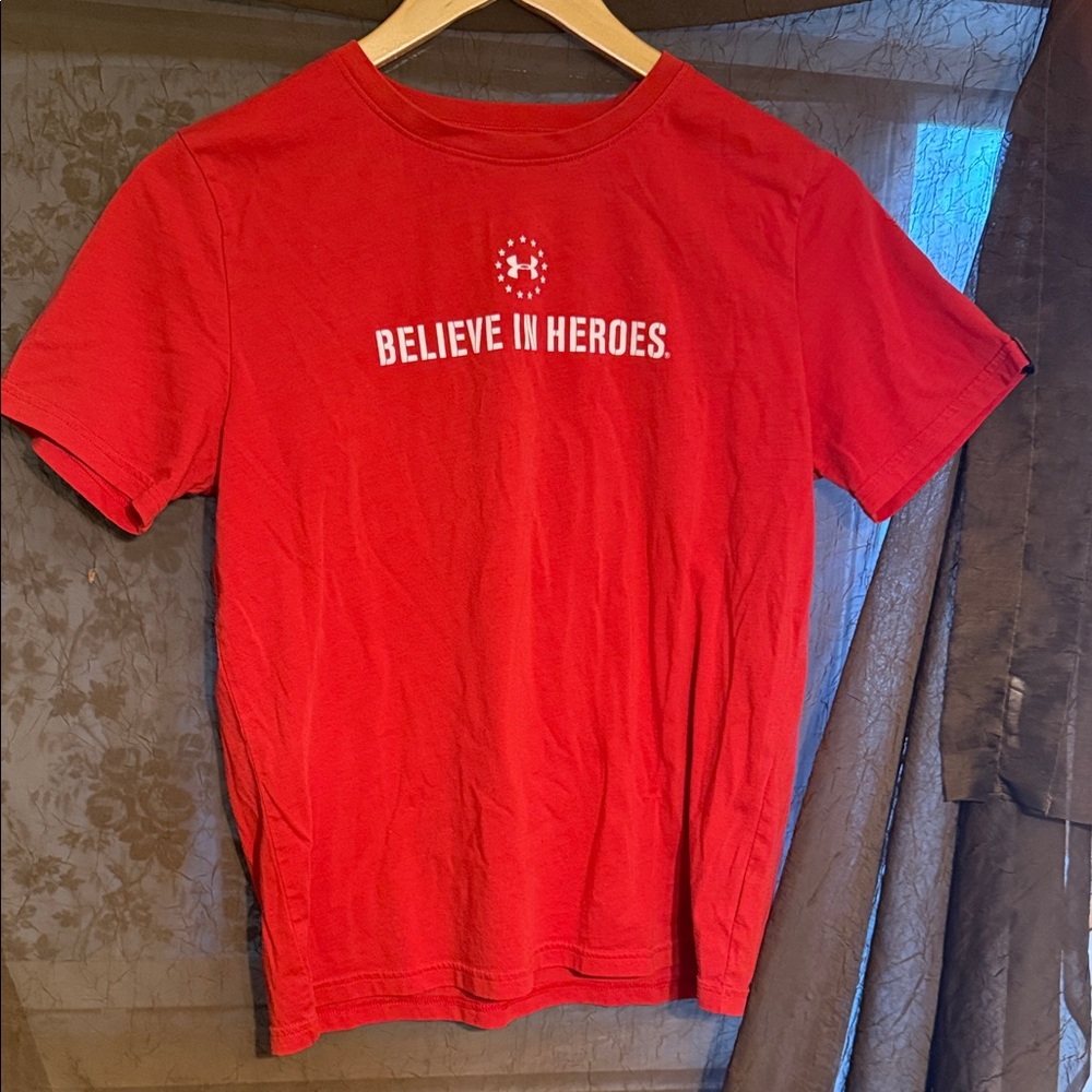 Boys Under Armour Red Wounded Warrior Project Short Sleeve Tee